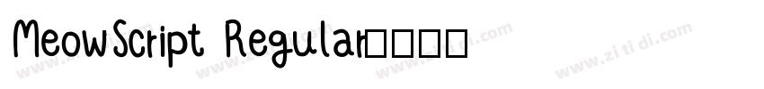 MeowScript Regular字体转换